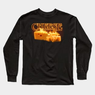 Cheese: but cool and on fire Long Sleeve T-Shirt